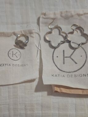 Katia Designs Clover Earrings And Ring Set